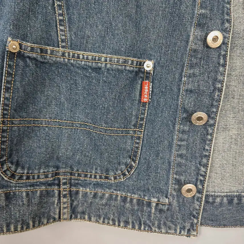 [BUNJANG] Sergio Valente Denim Work Vest / 세르지오 발렌테 Sergio Valente 데님 워크 베스트 95