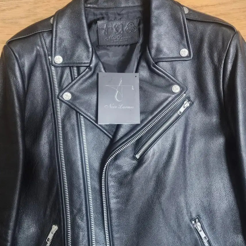 [BUNJANG] Noir Larmes Leather Rider Jacket 46 / 느와르라르메스 가죽 라이더 자켓 46