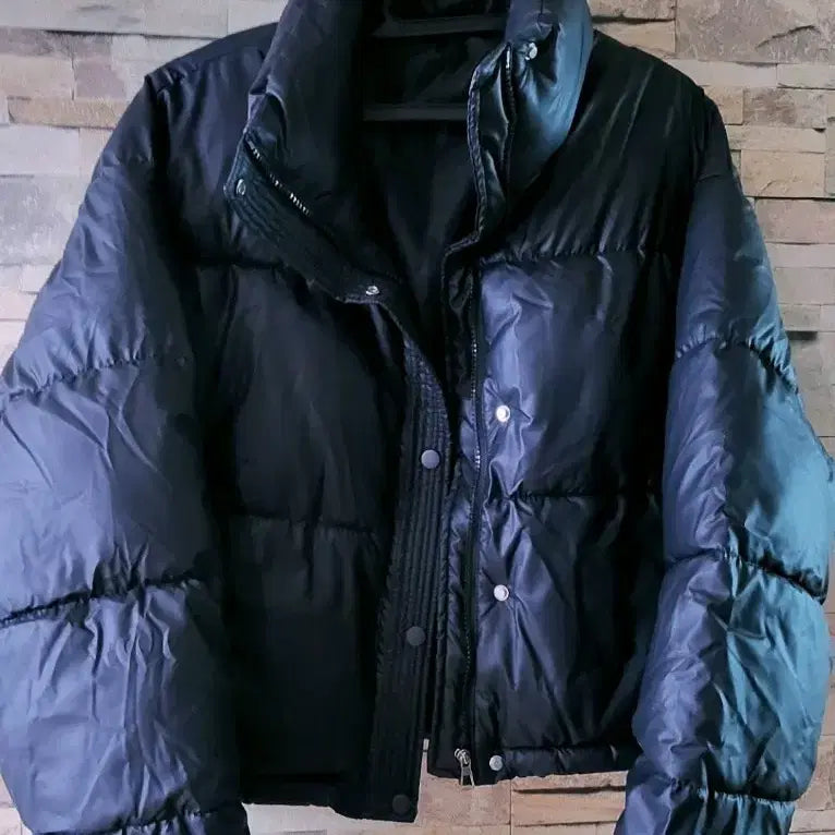 [BUNJANG] Black Short Padded Jumper / 블랙 숏패딩 점퍼