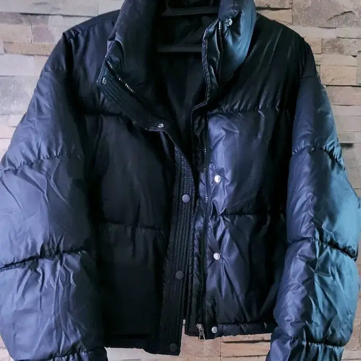 [BUNJANG] Black Short Padded Jumper / 블랙 숏패딩 점퍼