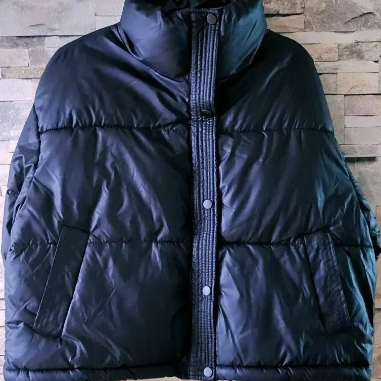 [BUNJANG] Black Short Padded Jumper / 블랙 숏패딩 점퍼