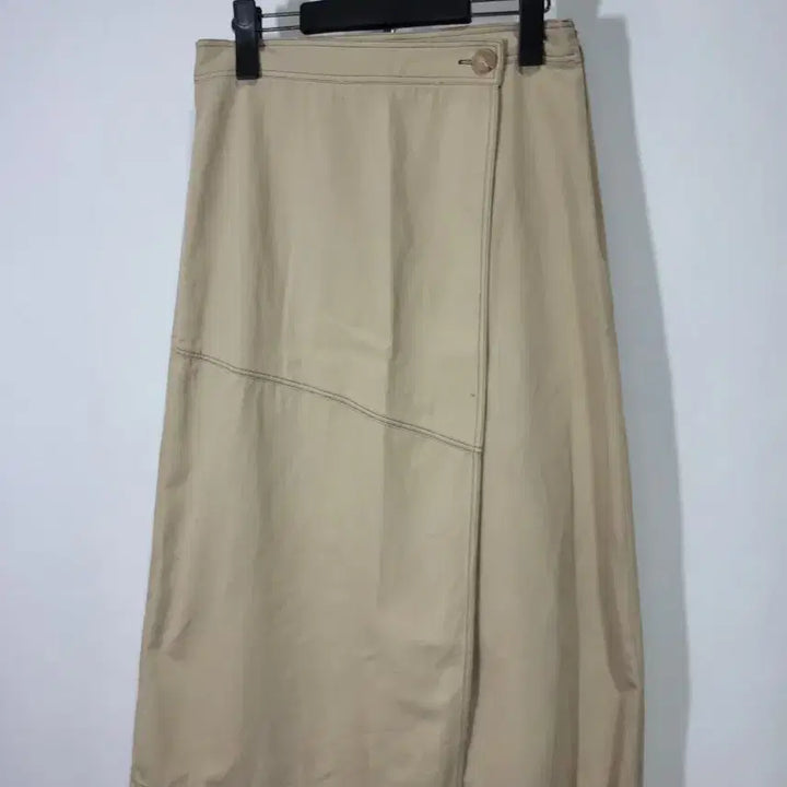 [BUNJANG] Beige Wrap Midi Skirt / 베이지 랩 스커트 미디 스커트