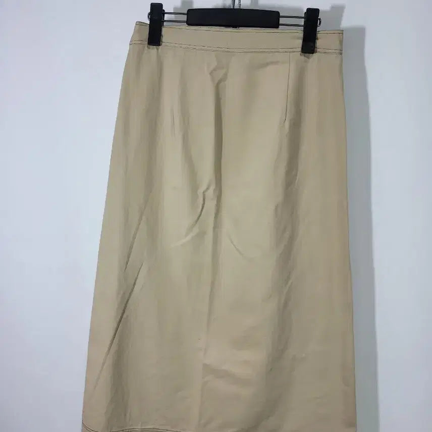 [BUNJANG] Beige Wrap Midi Skirt / 베이지 랩 스커트 미디 스커트