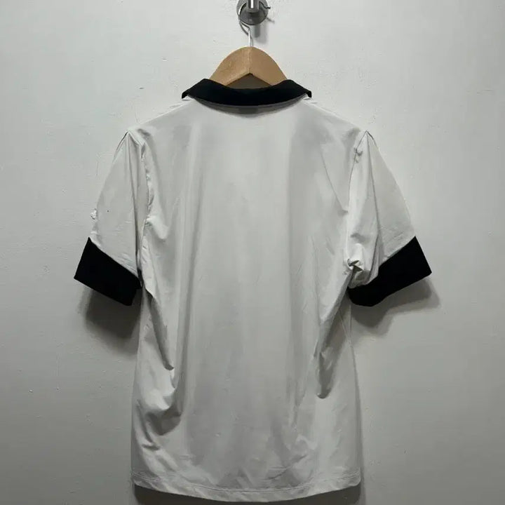 [BUNJANG] Renoma Golf White Black Color Block Polo Shirt / 레노마 골프 화이트 블랙 배색 반팔 카라티 100사이즈
