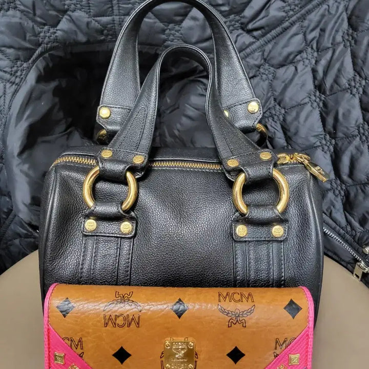 [BUNJANG] MCM Leather Mini Tote Bag / MCM 블랙 레더 토트백 미니백
