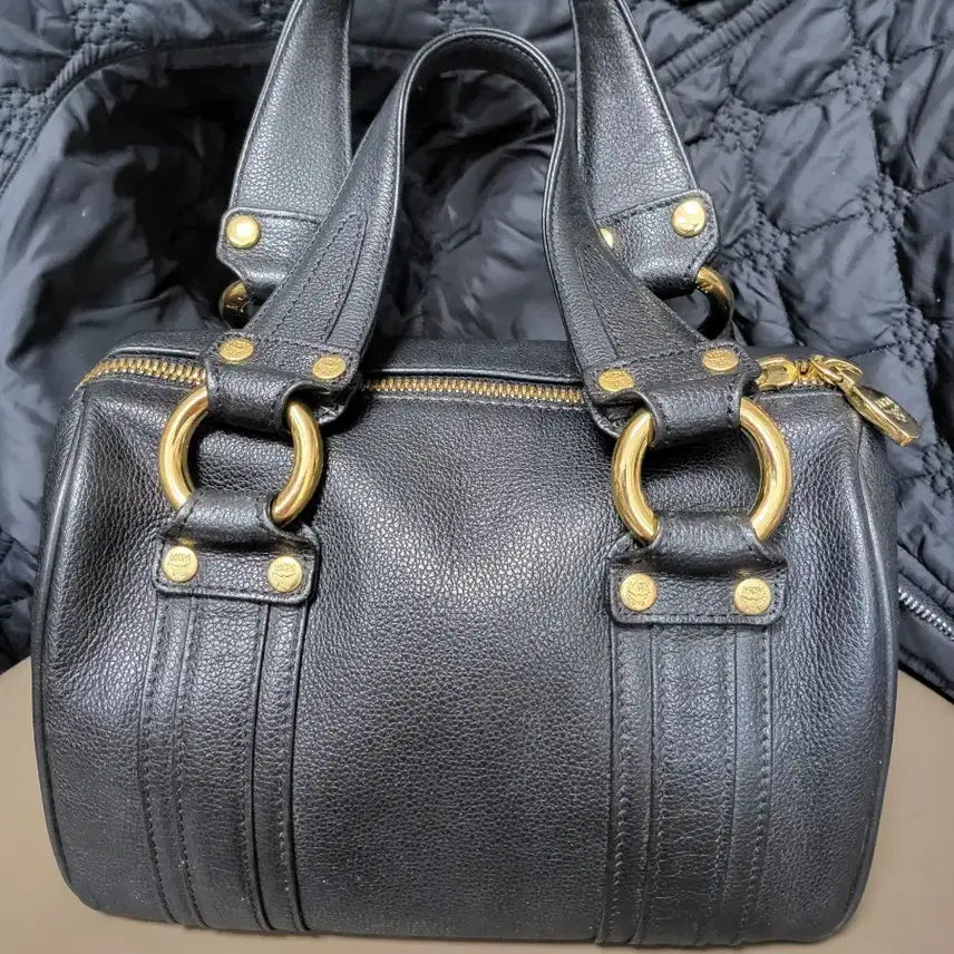[BUNJANG] MCM Leather Mini Tote Bag / MCM 블랙 레더 토트백 미니백