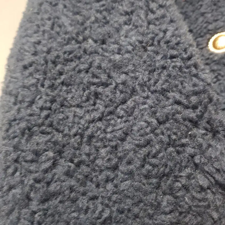 [BUNJANG] Wool 100% Blue Blouson Jacket with Gold Buttons / 양모100 뽀글이 블루종 자켓 금장 단추