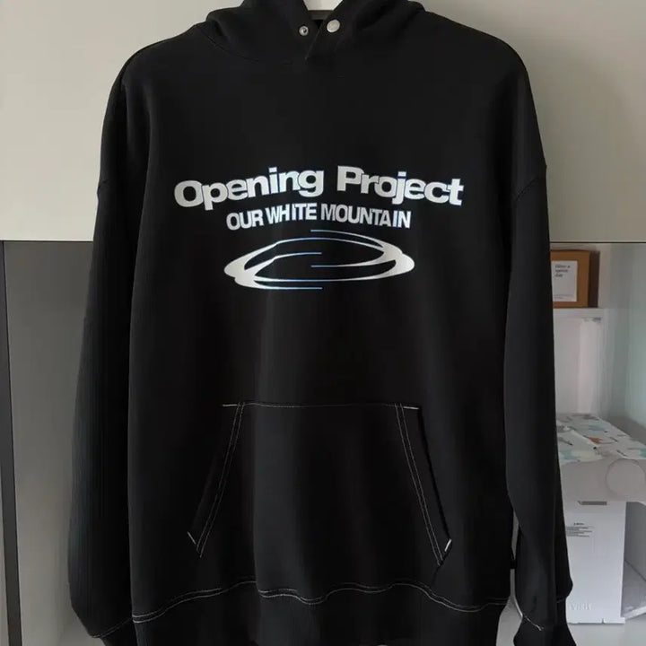 [BUNJANG] Opening Project Identity Hoodie - Black / [2] 오프닝프로젝트 Identity Hoodie - Black