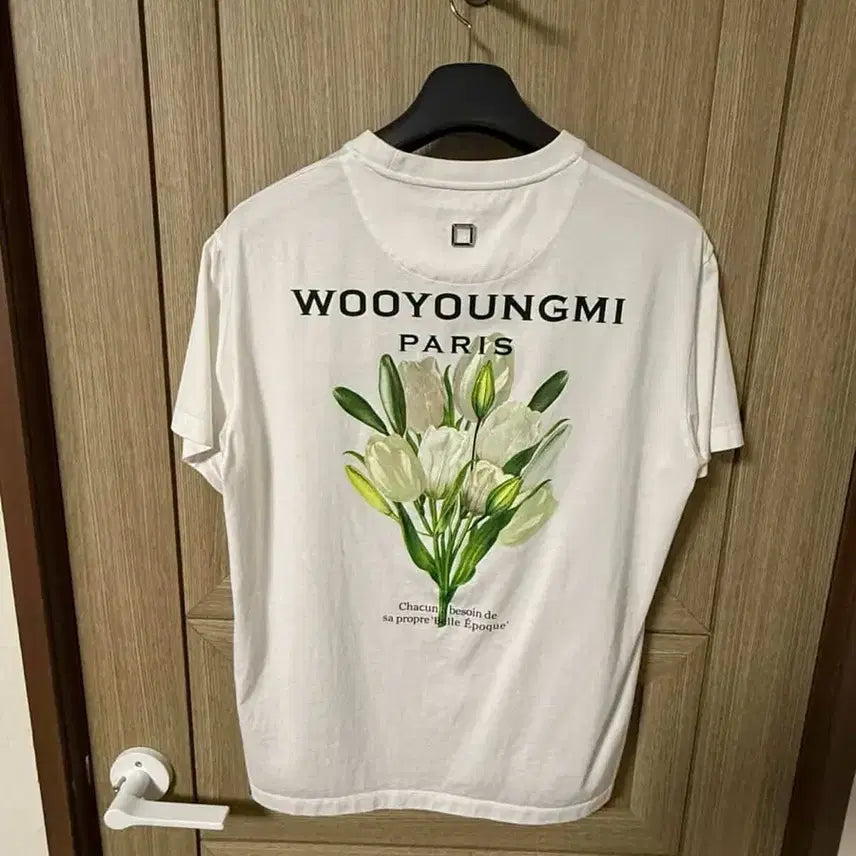 [BUNJANG] Wooyoungmi Flower Back Logo T-shirt / [ 46 ] 우영미 플라워 백로고 반팔티