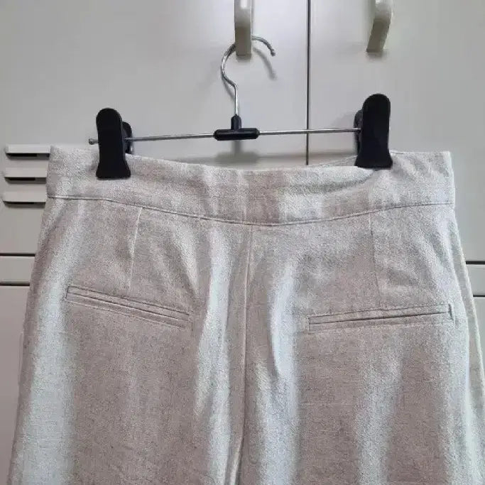 [BUNJANG] Closet9 Linen Pintuck Wide Slacks - Beige, S / 클로젯나인 린넨 핀턱 와이드 슬랙스 - 베이지,S