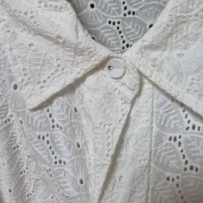 [BUNJANG] DeWL White Punching Midi Dress / 듀엘 화이트펀칭 원피스(새옷55)