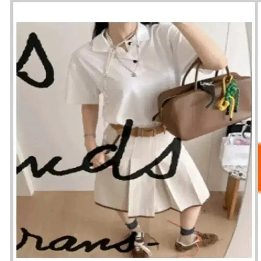 [BUNJANG] Partysu Ivory Short Sleeve Polo Shirt / 파티수 반팔 카라티 - 아이보리
