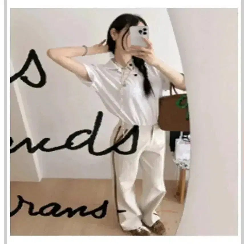 [BUNJANG] Partysu Ivory Short Sleeve Polo Shirt / 파티수 반팔 카라티 - 아이보리