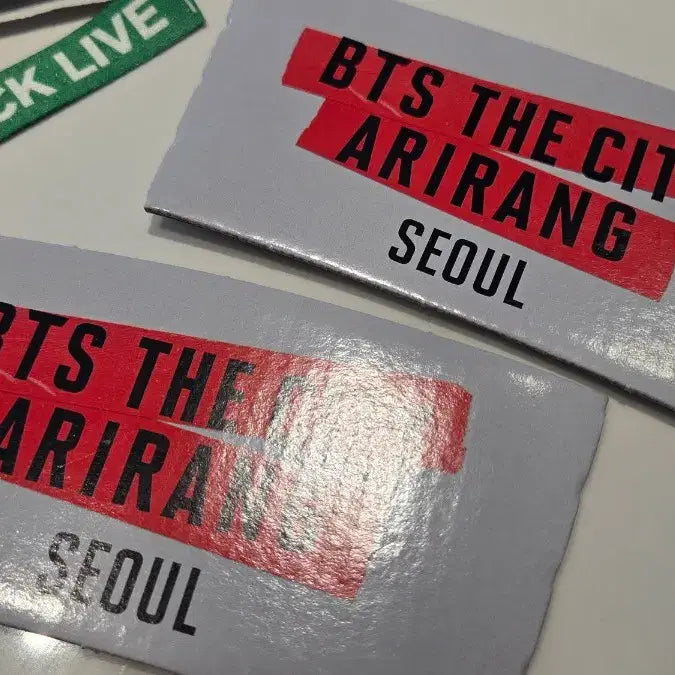 [BUNJANG] BTS Arirang B Zone Entrance Wristband Bundle Set / 방탄소년단 bts 컴백쇼 입장팔찌(컵홀더/신문)