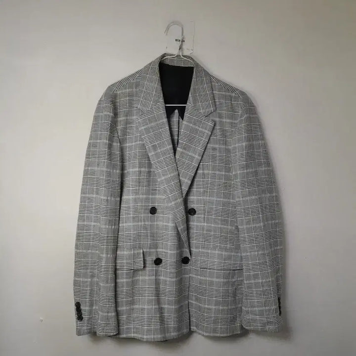 [BUNJANG] System Homme Double Check Linen Suit Set-up / 시스템옴므 더블 체크 린넨 정장셋업 100/32"
