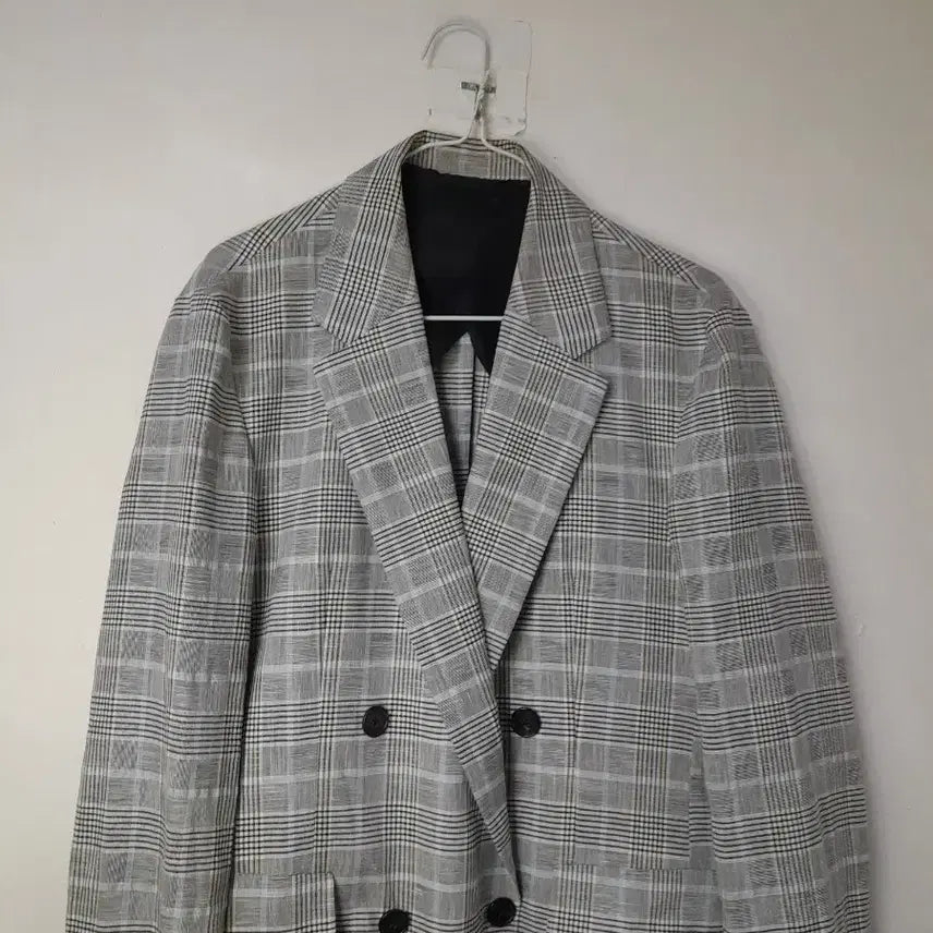 [BUNJANG] System Homme Double Check Linen Suit Set-up / 시스템옴므 더블 체크 린넨 정장셋업 100/32"