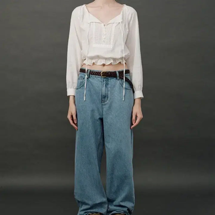 [BUNJANG] Thebarnett Pleatib Blouse / 더바넷 Pleatib Blouse 플리팁 블라우스