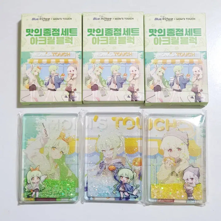 [SOLD OUT] 블루 아카이브 맘스터치 하이랜더 콜라보 아크릴 블럭 세트