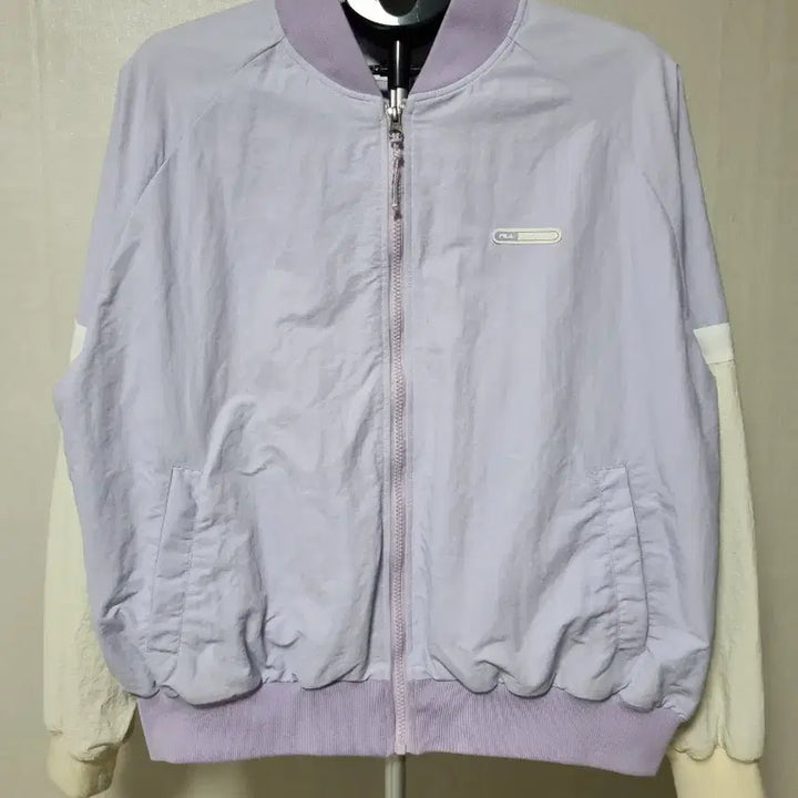 [BUNJANG] FILA Lavender Oversized Jumper Jersey Jacket S / FILA 휠라 연보라색 오버핏 점퍼 라벤더 져지 자켓 S