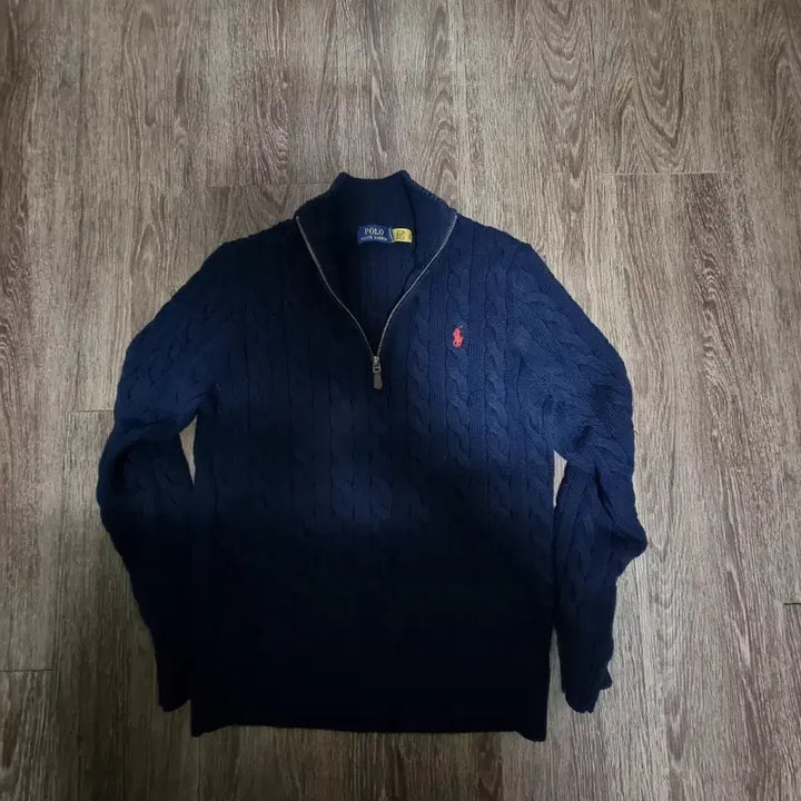 [BUNJANG] Polo Half-Zip Knit Sweater / 폴로 반집업 니트