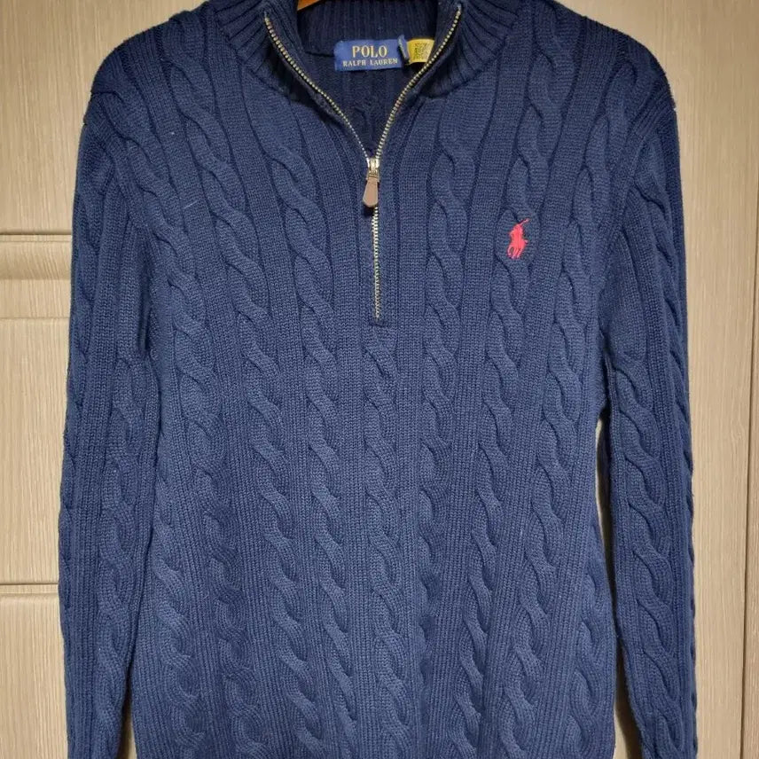[BUNJANG] Polo Half-Zip Knit Sweater / 폴로 반집업 니트