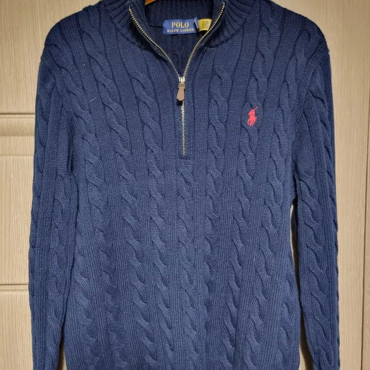 [BUNJANG] Polo Half-Zip Knit Sweater / 폴로 반집업 니트
