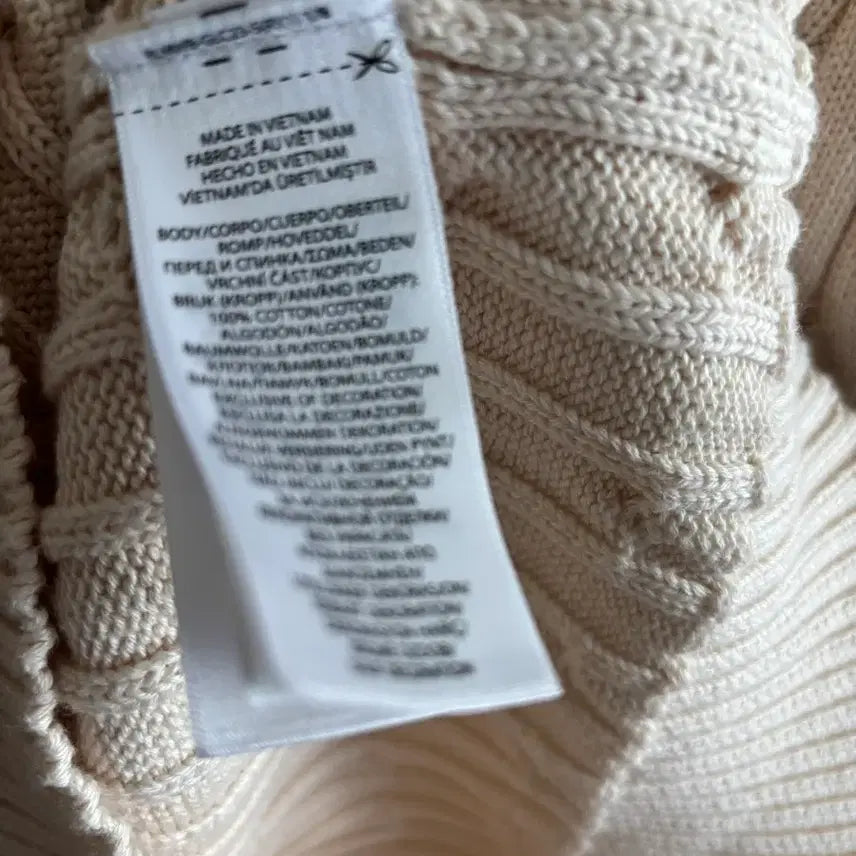 [BUNJANG] Polo Ralph Lauren Ivory Cable Knit Sweater L / 폴로 랄프로렌 아이보리 케이블 니트 L