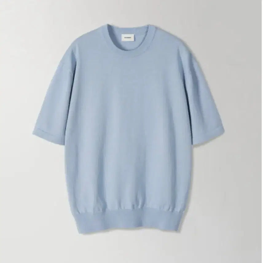 [BUNJANG] In The Row Plain Half Sleeve Knit (Sky Blue/Size 3) / 인더로우 플레인 하프 반팔니트 (하늘색/3사이즈)