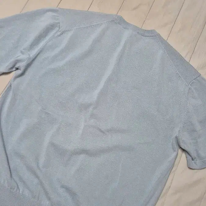 [BUNJANG] In The Row Plain Half Sleeve Knit (Sky Blue/Size 3) / 인더로우 플레인 하프 반팔니트 (하늘색/3사이즈)