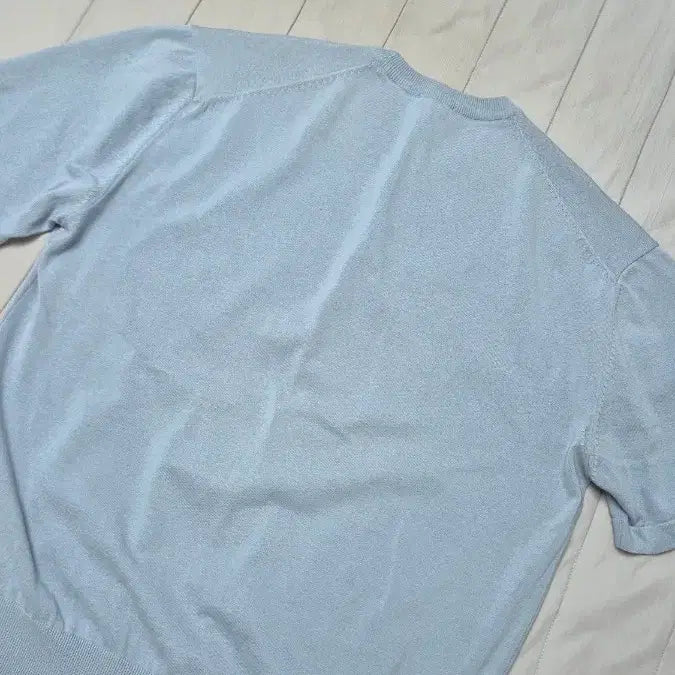 [BUNJANG] In The Row Plain Half Sleeve Knit (Sky Blue/Size 3) / 인더로우 플레인 하프 반팔니트 (하늘색/3사이즈)