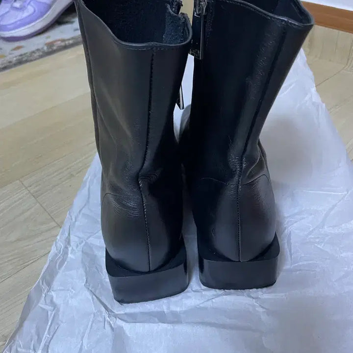 [BUNJANG] ZARA Leather Ankle Boots / 자라 가죽 부츠 블랙 40