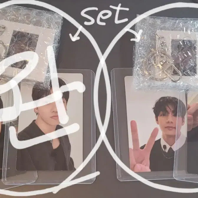 [BUNJANG] BTS V Arirang Weverse POB Photocard and Keyring Set / 방탄 아리랑 위버스 특전 태형 키링, 포카 세트
