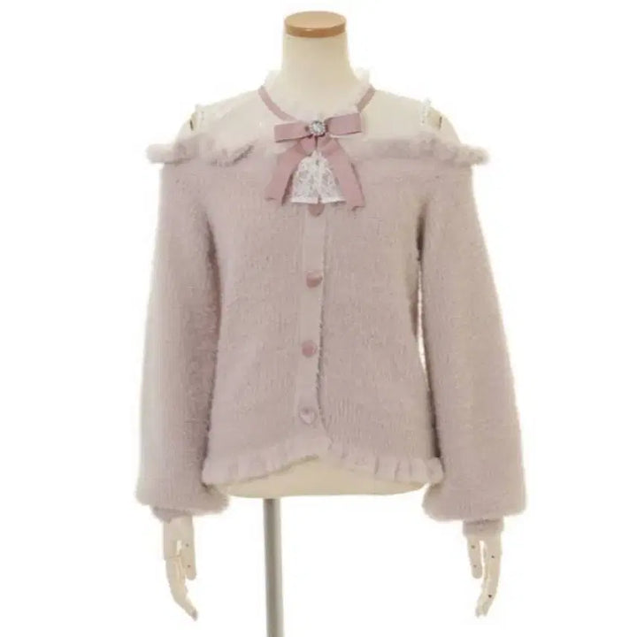 [BUNJANG] Liz Lisa Off-Shoulder Angora Knit Top / 리즈리사 오프숄더 앙고라 니트 핑크 양산형 지뢰계 양지뢰