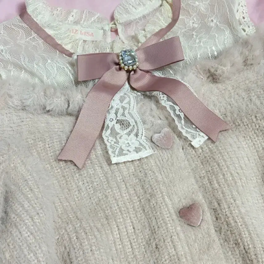 [BUNJANG] Liz Lisa Off-Shoulder Angora Knit Top / 리즈리사 오프숄더 앙고라 니트 핑크 양산형 지뢰계 양지뢰