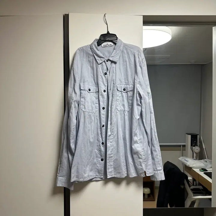 [BUNJANG] Stone Island Linen Shirt / 스톤아일랜드 린넨 셔츠
