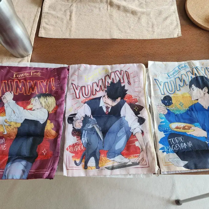 [BUNJANG] Haikyu Yummy Mascot Pouch Bundle Set / 하이큐 Yummy 마스코트 파우치 3종 일괄