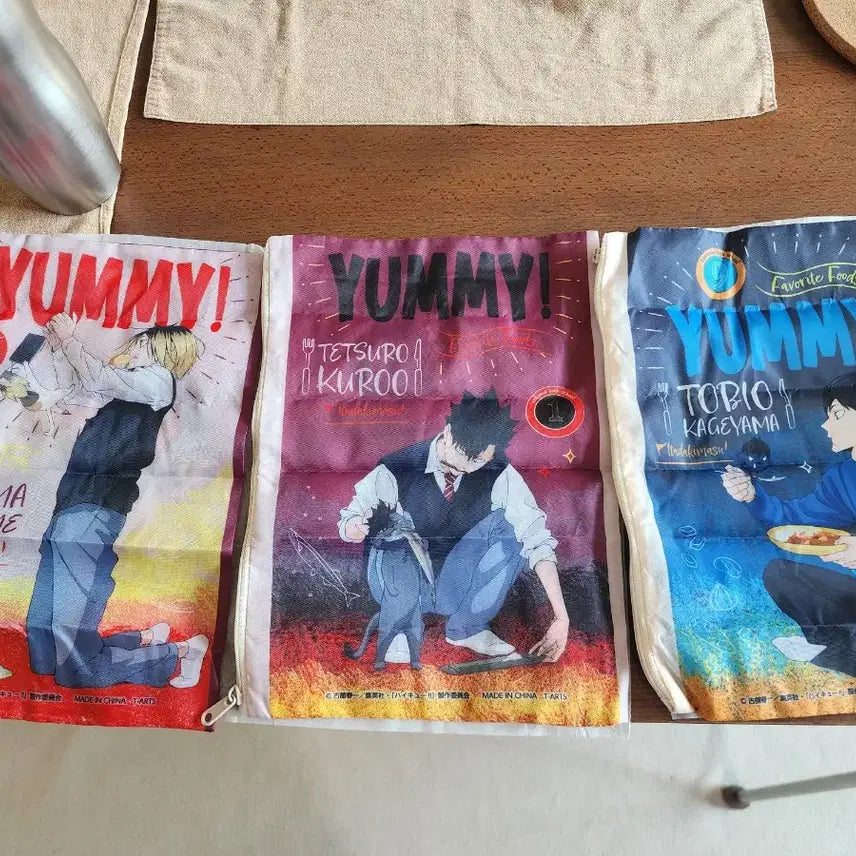 [BUNJANG] Haikyu Yummy Mascot Pouch Bundle Set / 하이큐 Yummy 마스코트 파우치 3종 일괄