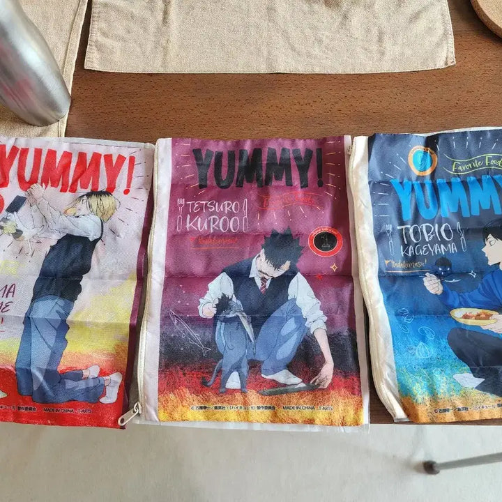 [BUNJANG] Haikyu Yummy Mascot Pouch Bundle Set / 하이큐 Yummy 마스코트 파우치 3종 일괄