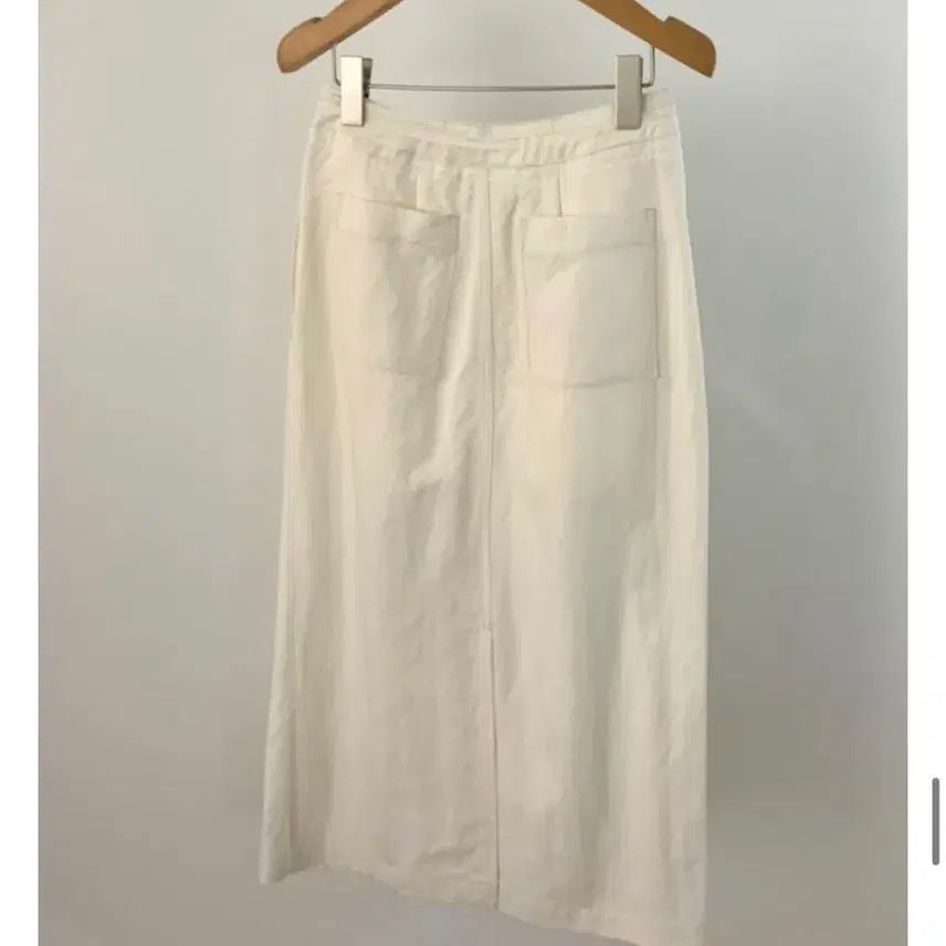 [BUNJANG] The Brunch Becky String H-Line Long Skirt Cream (M) / 더 브런치 BR베키 스커트 스트링 H라인 롱치마 크림m