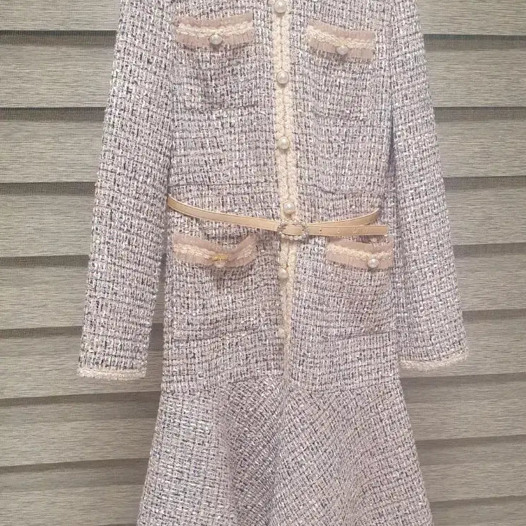 [BUNJANG] Renny Ron Tweed Dress / 레니본 트위드 원피스 55싸이즈 (새제품)