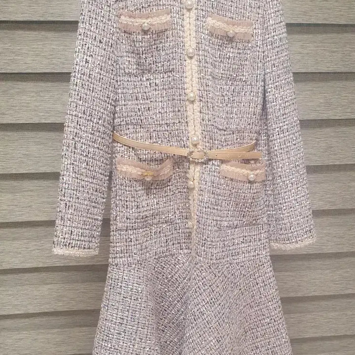 [BUNJANG] Renny Ron Tweed Dress / 레니본 트위드 원피스 55싸이즈 (새제품)