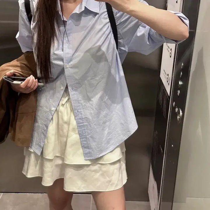 [BUNJANG] Archive J2U Our Shirt (Blue) / 아카이브제이투유 아워셔츠 (블루)
