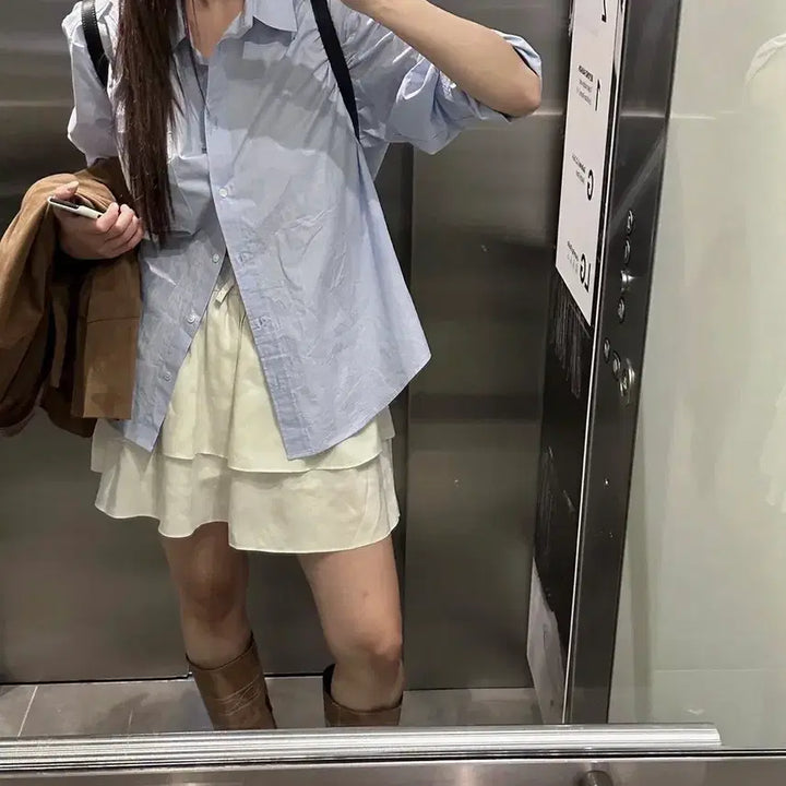 [BUNJANG] Archive J2U Our Shirt (Blue) / 아카이브제이투유 아워셔츠 (블루)