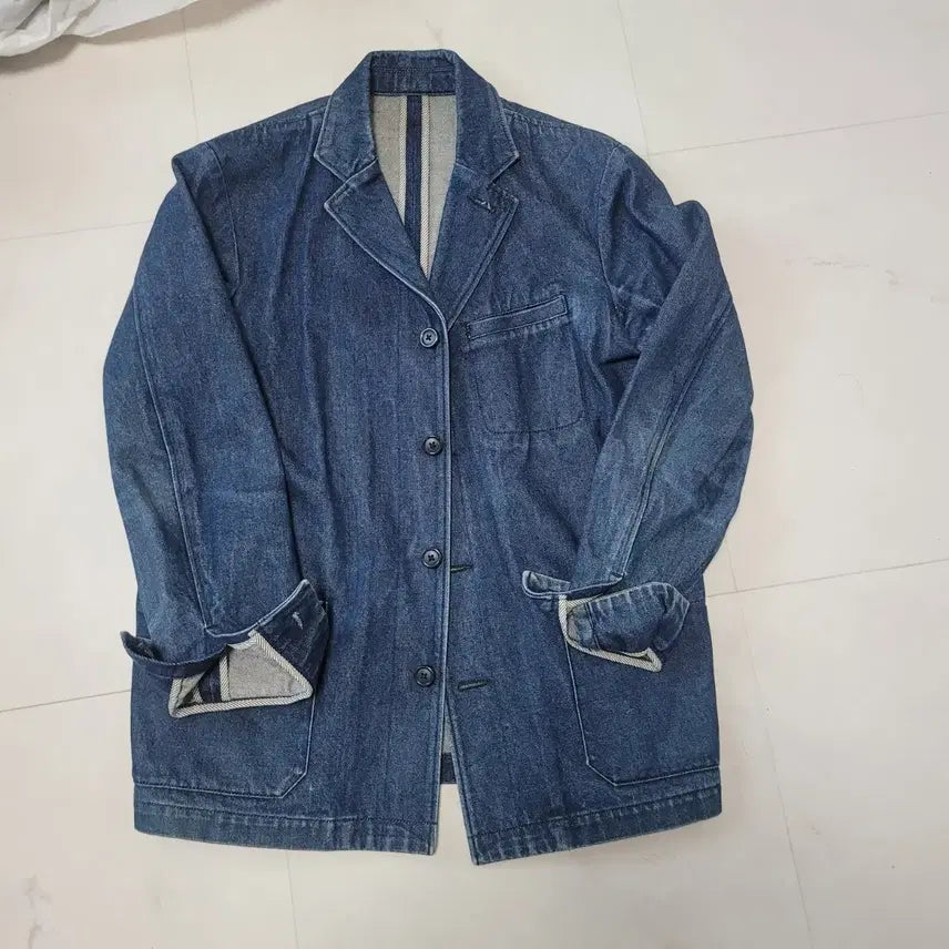 [BUNJANG] Denim Blouson Jacket Size M / 데님 블루종 자켓 m사이즈