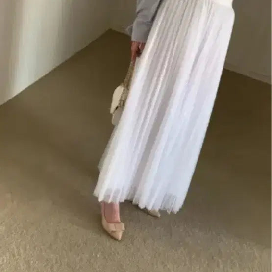 [BUNJANG] Byciny Heart Scha White Original Long Skirt / 새상품 바이씨니 하트샤 화이트 오리지널