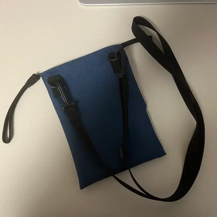 [BUNJANG] Muji 2-Way Water-Repellent Mini Sacoche Bag Navy / 무인양품 2WAY 발수 미니 사코슈백 네이비