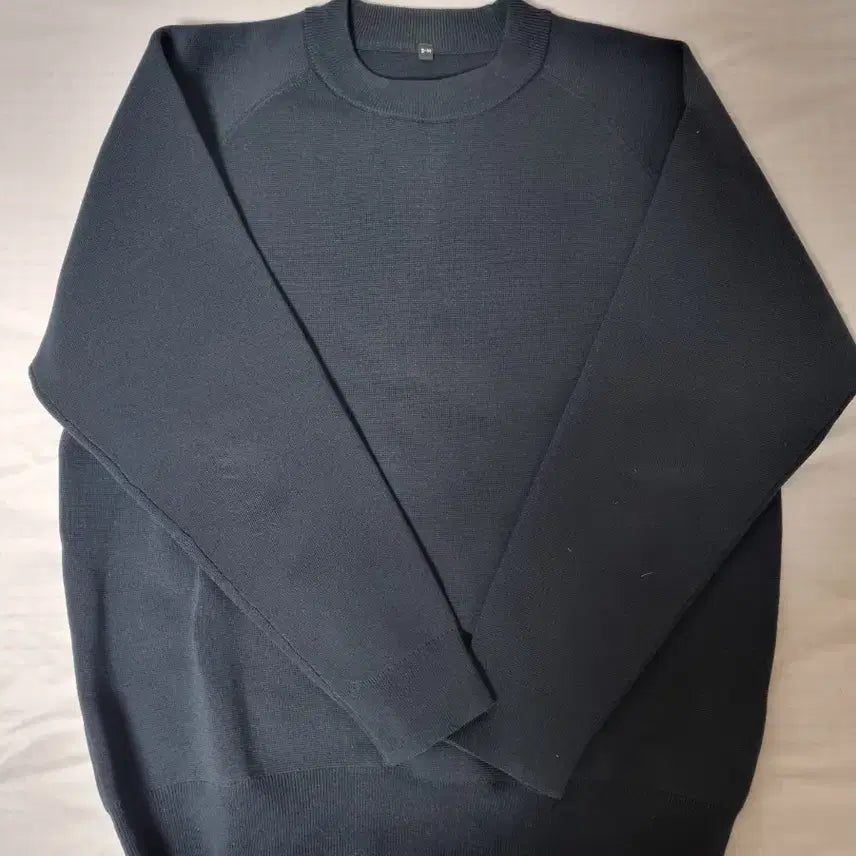 [SOLD OUT] [새상품] 무인양품 무지 래글런 니트 네이비 M