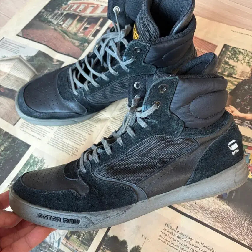 [SOLD OUT] (가격인하) 지스타로우(G-Star RAW) 야드 파이로 하이탑 블랙