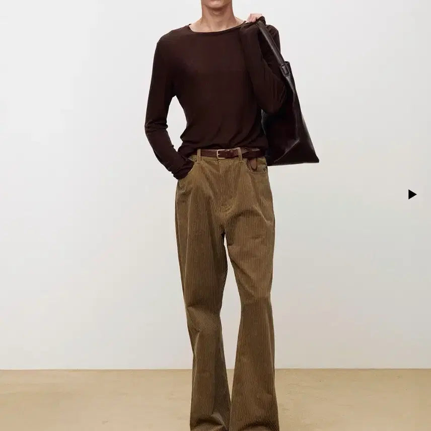 [BUNJANG] Toniq Wek Sheer Wool Ribbed Knit Top / 토니웩 SHEER WOOL RIBBED KNIT TOP BROWN