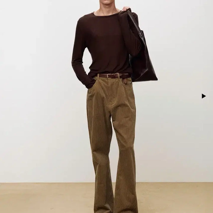 [BUNJANG] Toniq Wek Sheer Wool Ribbed Knit Top / 토니웩 SHEER WOOL RIBBED KNIT TOP BROWN